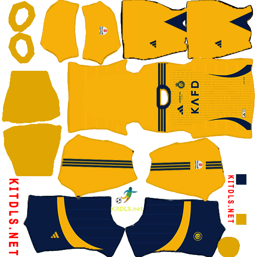 Al Nassr 2024-25 4 Al Nassr Home Kit 2 2024 2025 DLS 24